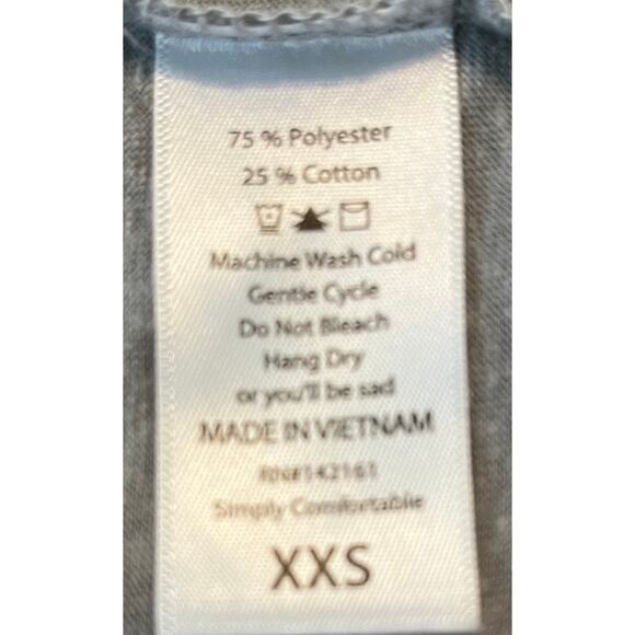 LULAROE SHORT SLEEVE PULL-OVER LIGHTWEIGHT TOP, WOMENS, XXS, LIGHT HEATHER GREY - Picture 10 of 10